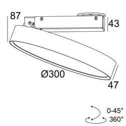 Delta Light MULTINOVA 30 PIVOT PRISM lámpara de techo