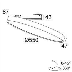 Delta Light MULTINOVA 55 PIVOT lámpara de techo