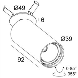 Delta Light SPY 39 CLIP lámpara de techo
