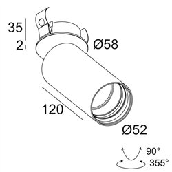 Delta Light SPY 52 CLIP lámpara de techo