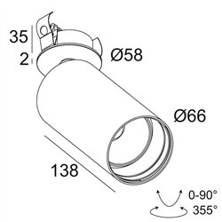 Delta Light SPY 66 CLIP TW 96518 lámpara de techo
