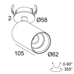 Delta Light SPYCO CLIP AC DIM8 lámpara de techo