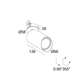 Delta Light SPY 66 CLIP WALLWASH lámpara de techo
