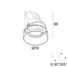 Delta Light ENTERO RD-S TRIMLESS HE Lámpara de techo