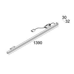 Delta Light D-LINER 30 SBL LOC2 1390 DIM5 Lámpara de techo