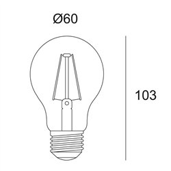 Delta Light LED FILAMENT A60 E27 6W 2200K - MIST