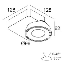 Delta Light TWEETER M ON 1 DIM8 Lámpara de techo / Lámpara de pared