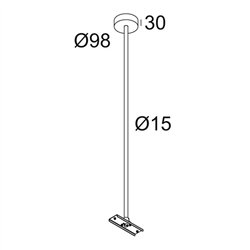 Delta Light CENTRAL ROD SUSPENSION SUPERNOVA FLAT 1m lámpara de suspensión