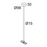 Delta Light CENTRAL ROD SUSPENSION SUPERNOVA FLAT 1m lámpara de suspensión