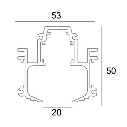 Delta Light SPM20 - PROFILE 1m