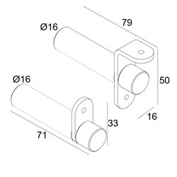 Delta Light MIKALINE - SPACER 90° 2 SET