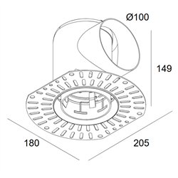 Delta Light MOUNTING KIT SIDE AIR 105