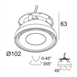 Delta Light TWEETER M TRIMLESS Foco empotrado