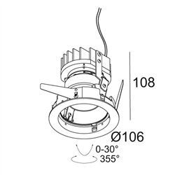 Delta Light iMAX II ROUND ADJUSTABLE LP Foco empotrado