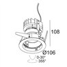 Delta Light iMAX II ROUND ADJUSTABLE LP Foco empotrado