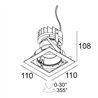 Delta Light iMAX II SQUARE ADJUSTABLE LP Foco empotrado
