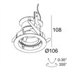 Delta Light iMAX II ROUND ADJUSTABLE CL 9276 Foco empotrado