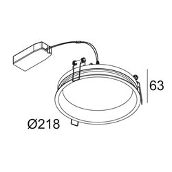 Delta Light DIRO SBL L 82 Foco empotrado