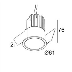 Delta Light MINI DEEP RINGO II X Foco empotrado