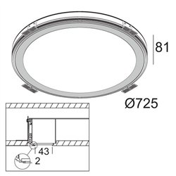 Delta Light SUPER-OH! 70 SBL TRIMLESS DIM1 Foco empotrado