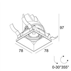 Delta Light ENTERO SQ-S TRIMLESS Foco empotrado