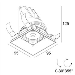 Delta Light ENTERO SQ-M TRIMLESS Foco empotrado