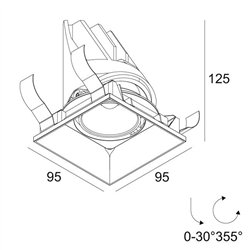 Delta Light ENTERO SQ-M TRIMLESS SOFT Foco empotrado