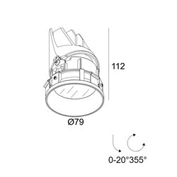 Delta Light ENTERO RD-S TRIMLESS IP SOFT Foco empotrado