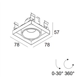 Delta Light MINIGRID 67 IN TRIMLESS 1 Foco empotrado