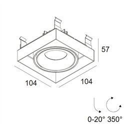 Delta Light MINIGRID IN TRIMLESS 1 Foco empotrado
