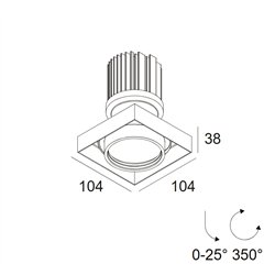 Delta Light MINIGRID IN TRIMLESS 1 HP Foco empotrado