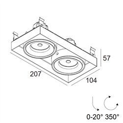 Delta Light MINIGRID IN TRIMLESS 2 HI LED Foco empotrado