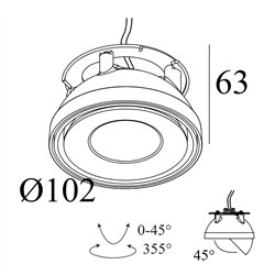Delta Light TWEETER M TRIMLESS SOFT Foco empotrado