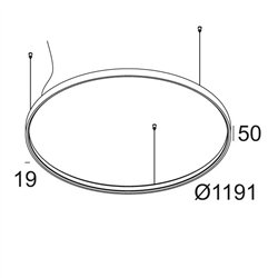 Delta Light SUPERLOOP HC 120 SBL lámpara de suspensión