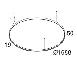 Delta Light SUPERLOOP HC 170 SBL lámpara de suspensión