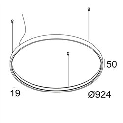 Delta Light SUPERLOOP HC 90 SBL lámpara de suspensión