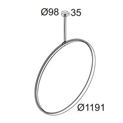 Delta Light SUPERLOOP VC 120 SBL lámpara de suspensión