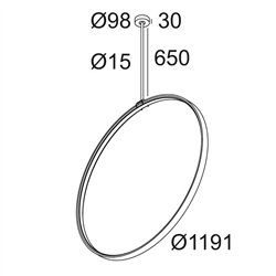 Delta Light SUPERLOOP VR 120 SBL lámpara de suspensión