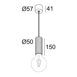 Delta Light HEDRA 451 C E27 lámpara de suspensión