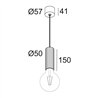 Delta Light HEDRA 451 C E27 lámpara de suspensión