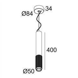 Delta Light PUNK 451 C DIM8 lámpara de suspensión