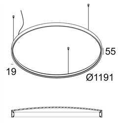 Delta Light SUPERLOOP PLUS HC 120 SBL lámpara de suspensión