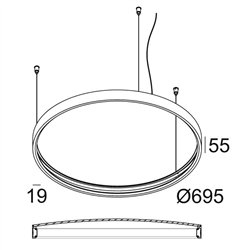 Delta Light SUPERLOOP PLUS HC 70 MDL lámpara de suspensión
