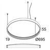 Delta Light SUPERLOOP PLUS HC 70 MDL lámpara de suspensión