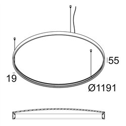 Delta Light SUPERLOOP PLUS HC 120 MDL lámpara de suspensión