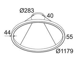 Delta Light SUPER-OH! SLIM 120 CS SBL DOWN lámpara de suspensión