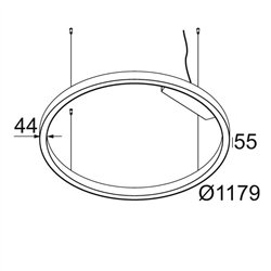 Delta Light SUPER-OH! SLIM 120 C SBL DOWN-UP lámpara de suspensión