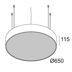 Delta Light SUPERNOVA LINE 65 TW DOWN-UP DIM5 lámpara de suspensión