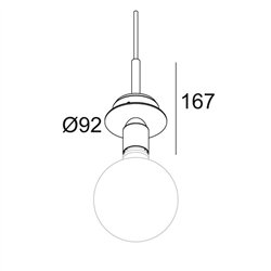 Delta Light TOUPE C E27 lámpara de suspensión
