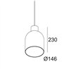 Delta Light MANTELLO GLASS L1523 E27 AMBER lámpara de suspensión